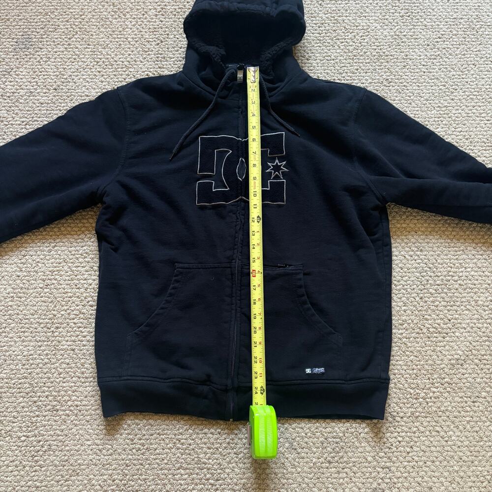 vintage y2k dc shoes sherpa lined zip up hoodie premium label large - Picture 7 of 8